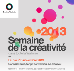 Semaine de la Créativité du 5 au 15/11 dans toute la Wallonie