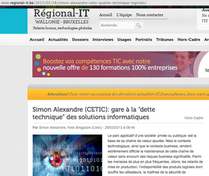 Simon Alexandre (CETIC) : gare à la “dette technique” des solutions informatiques