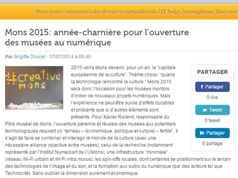 Mons 2015 : année-charnière pour l'ouverture des musées au numérique