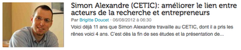 Simon Alexandre (CETIC) : améliorer le lien entre acteurs de la recherche et entrepreneurs